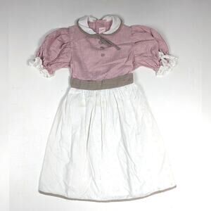 Vtg Ruth of Carolina Dress Girls Sz 6/7 Pink Classic 80s Girly Feminine